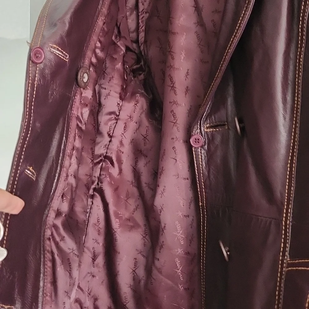 Genuine Leather Lined Coat - Picture 6 of 17